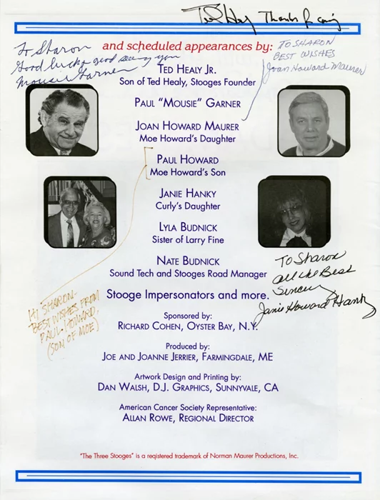 The Three Stooges autograph