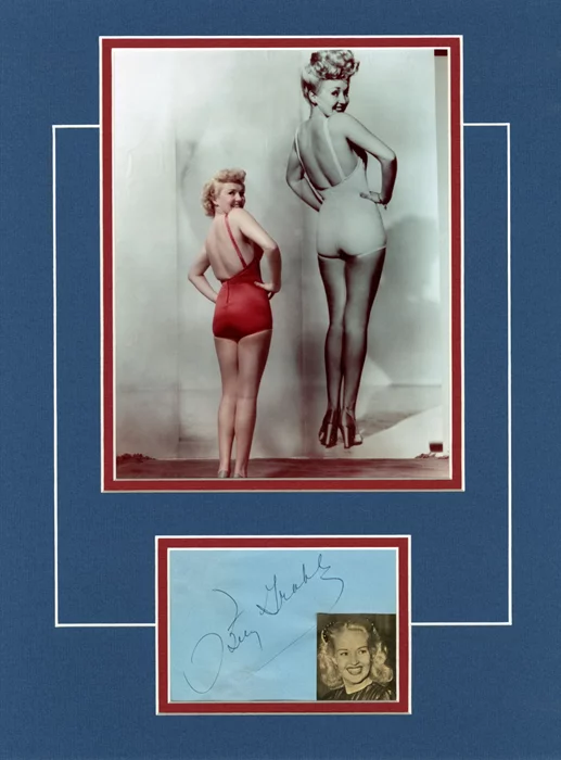 Betty Grable autograph