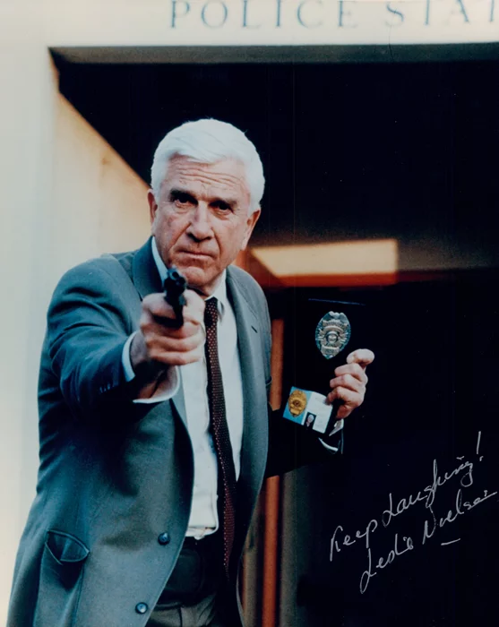 Leslie Nielsen autograph