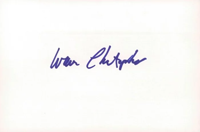 Warren Christopher autograph