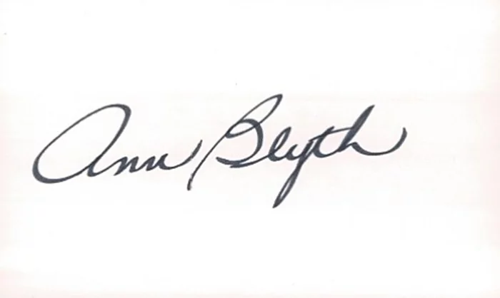 Ann Blyth autograph