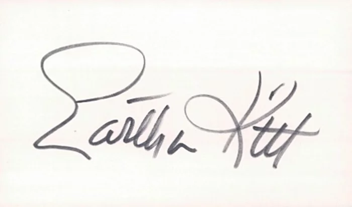 Eartha Kitt autograph