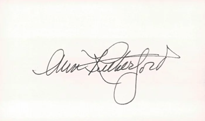 Ann Rutherford autograph