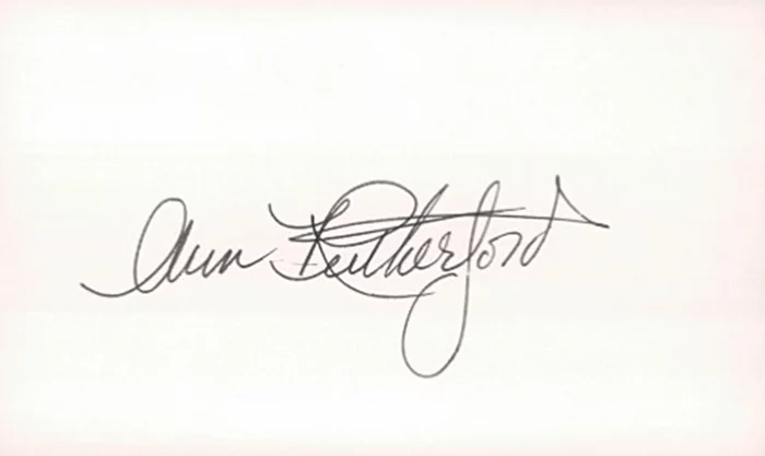 Ann Rutherford autograph