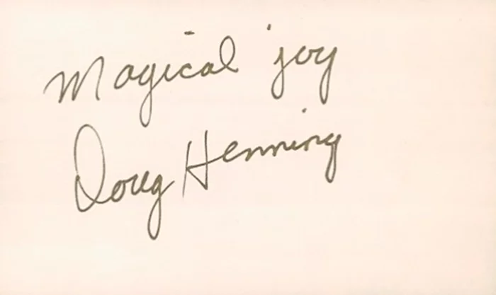 Doug Henning autograph
