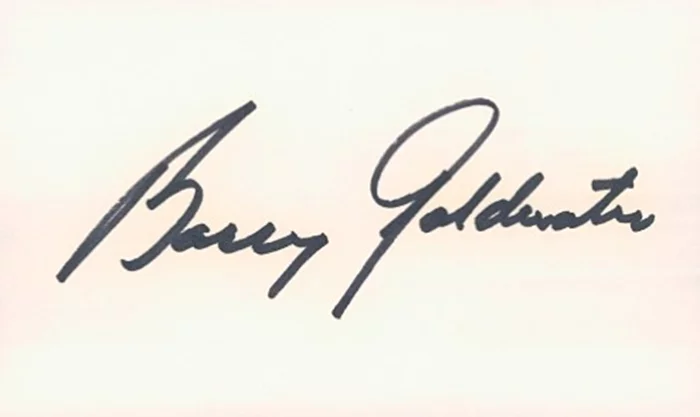 Barry Goldwater autograph