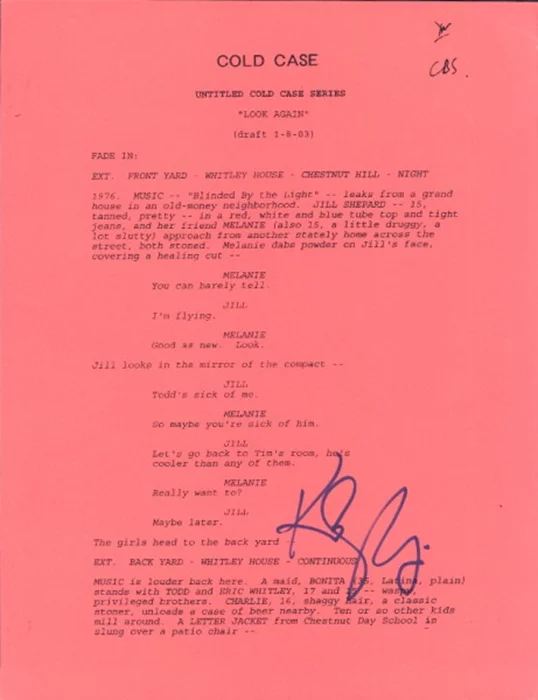 Cold Case autograph