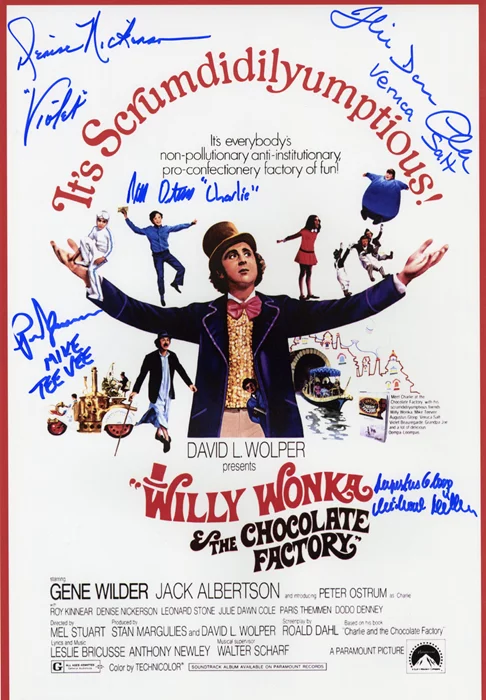 Willy Wonka and The Chocolate Factory autograph
