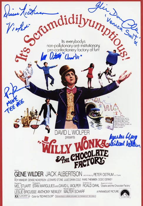 Willy Wonka and The Chocolate Factory autograph