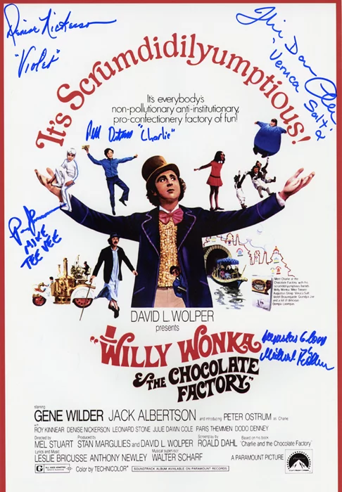 Willy Wonka and The Chocolate Factory autograph