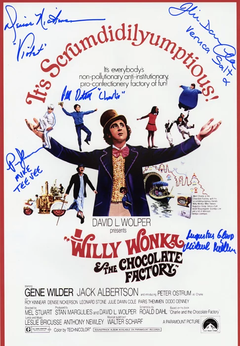 Willy Wonka and The Chocolate Factory autograph