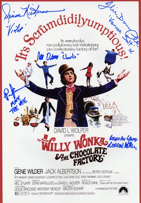 Willy Wonka and The Chocolate Factory autograph