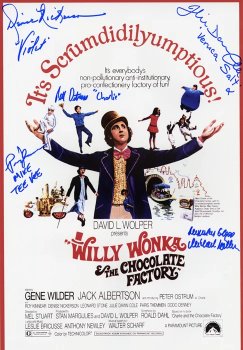 Willy Wonka and The Chocolate Factory autograph