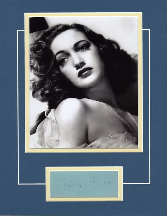 Dorothy Lamour autograph