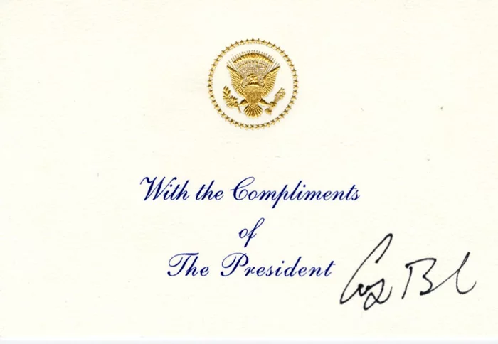 George Bush autograph