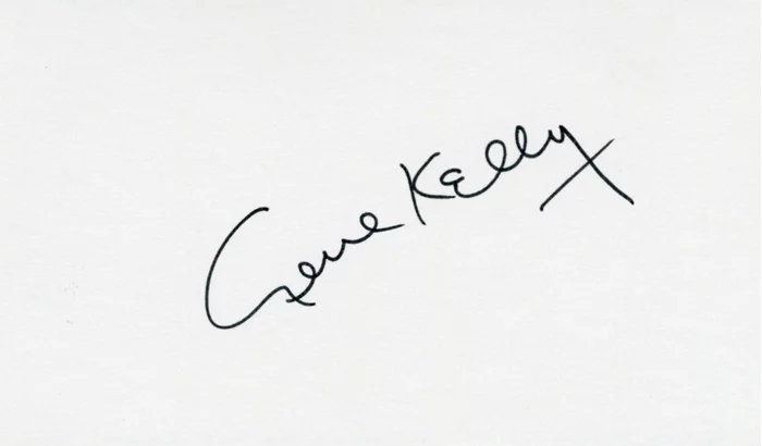 Gene Kelly autograph