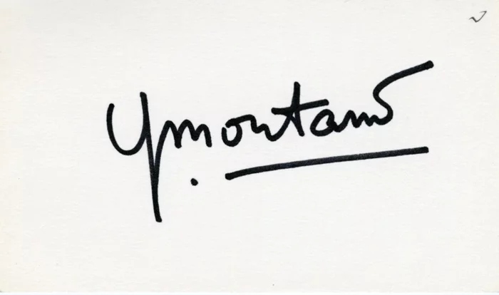 Yves Montand autograph