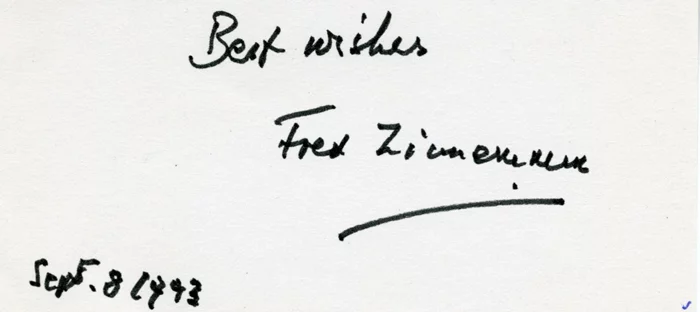 Fred Zinnemann autograph