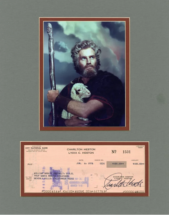 Charlton Heston autograph