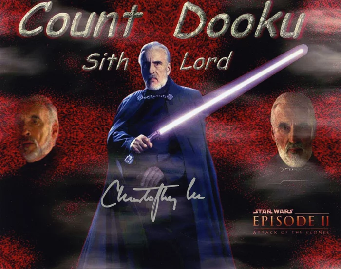 Christopher Lee autograph