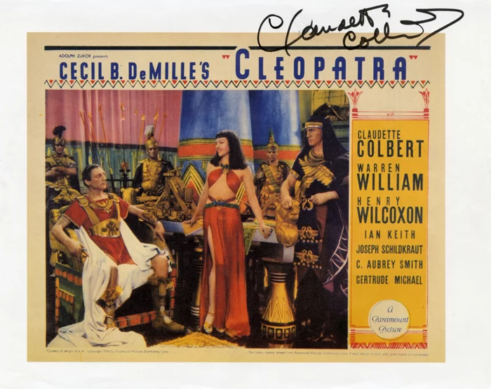 Claudette Colbert autograph