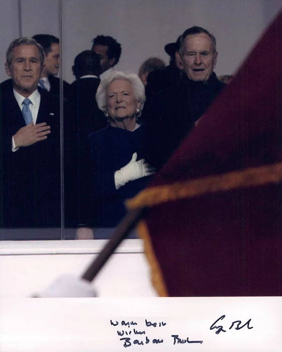 George and Barbara Bush autograph