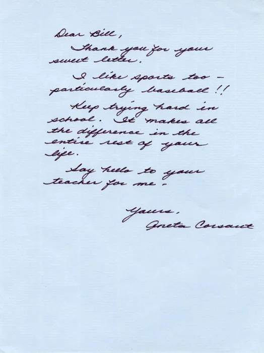 Aneta Corsaut autograph