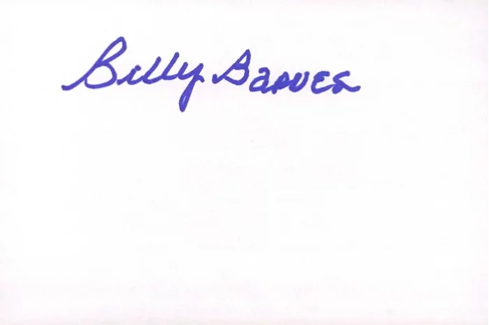 Billy Barnes autograph