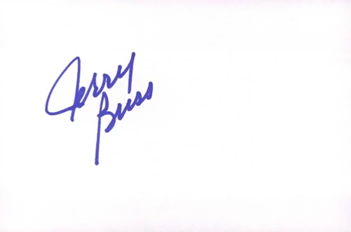 Jerry Buss autograph
