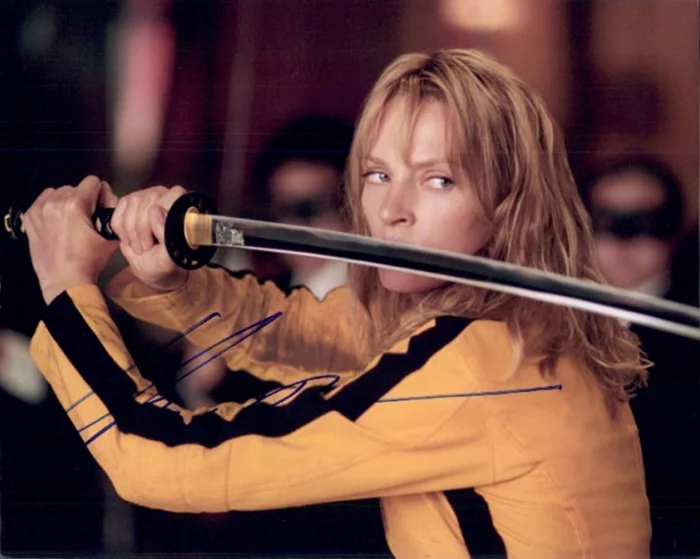 Uma Thurman autograph