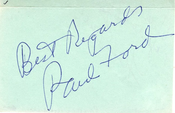 Paul Ford autograph