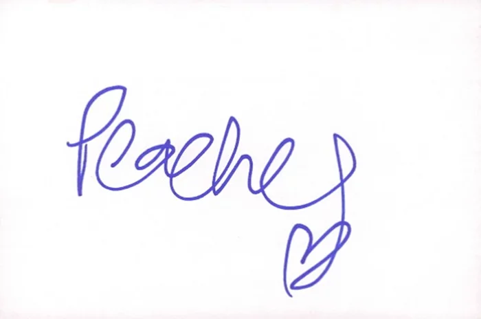 Peaches Geldof autograph