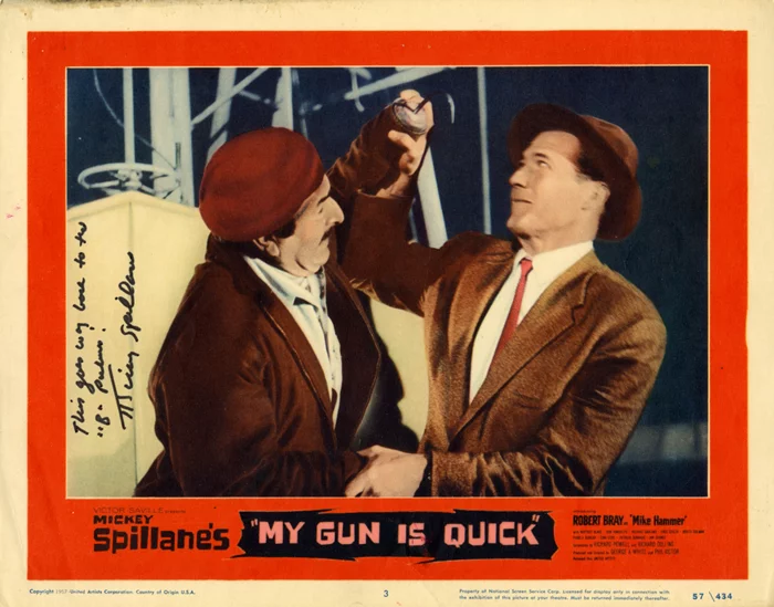 Mickey Spillane autograph