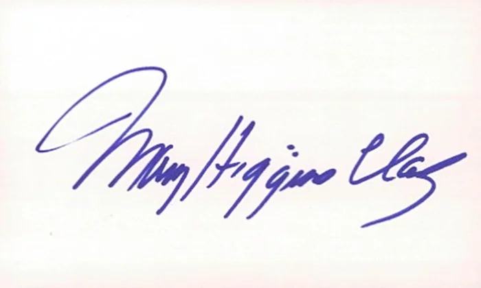 Mary Higgins Clark autograph