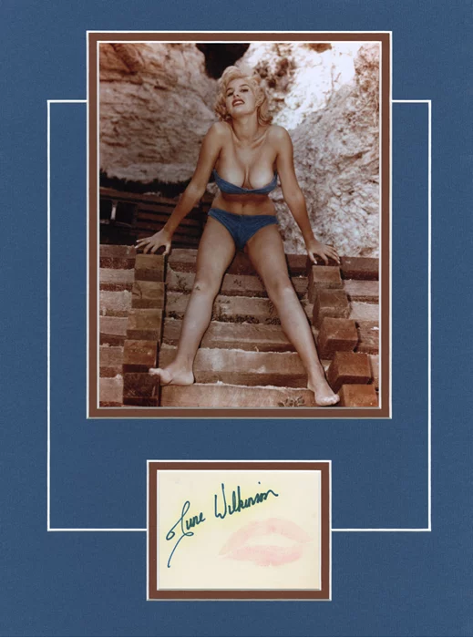 June Wilkinson autograph