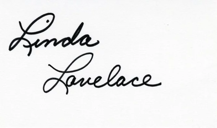 Linda Lovelace autograph