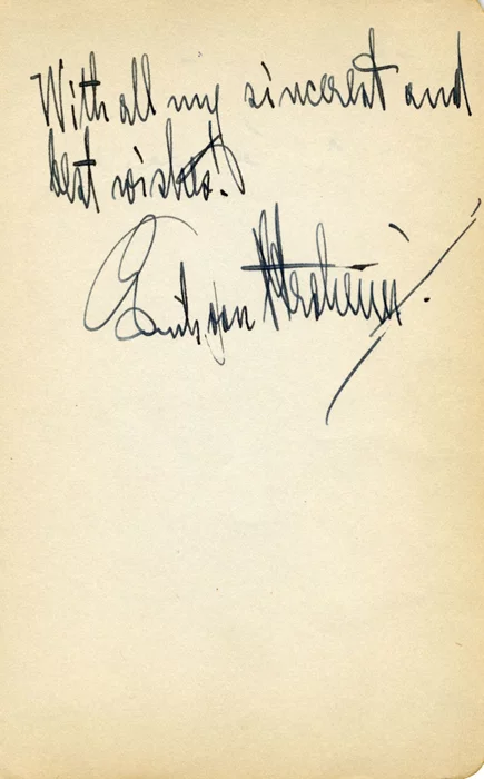 Erich Von Stroheim autograph
