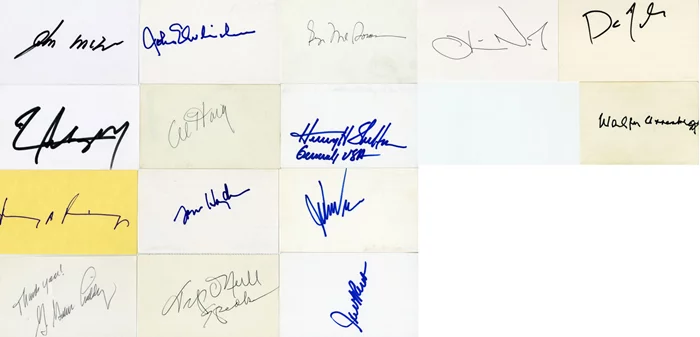 Political Card Lot autograph