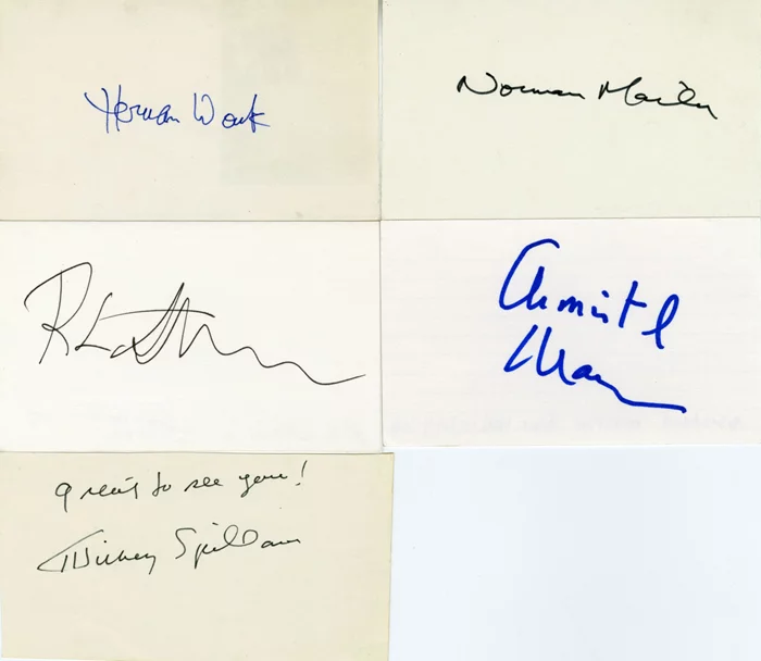 Author Card Lot autograph