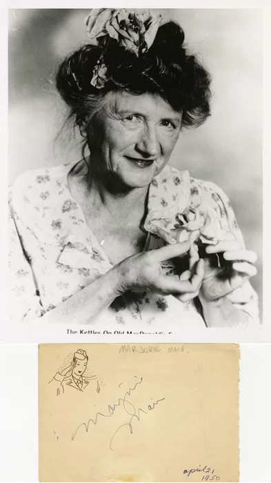 Marjorie Main autograph