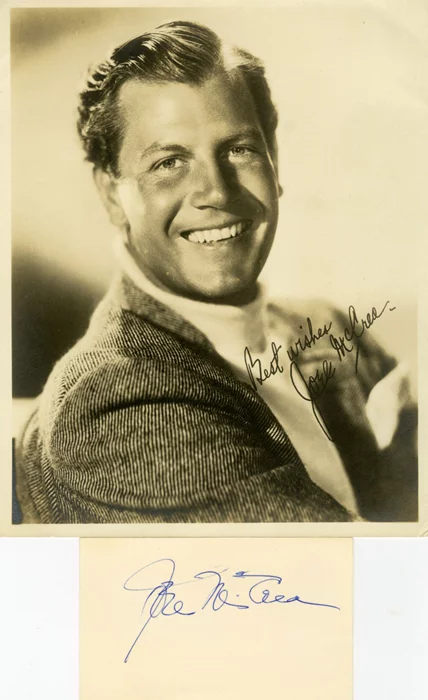 Joel McCrea autograph