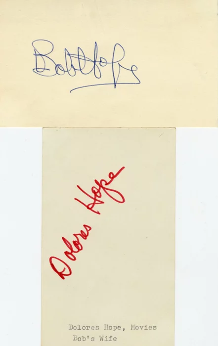 Bob and Dolores Hope autograph