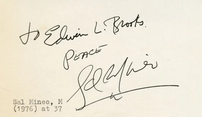Sal Mineo autograph