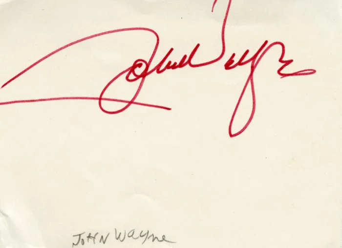 John Wayne autograph