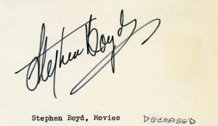 Stephen Boyd autograph