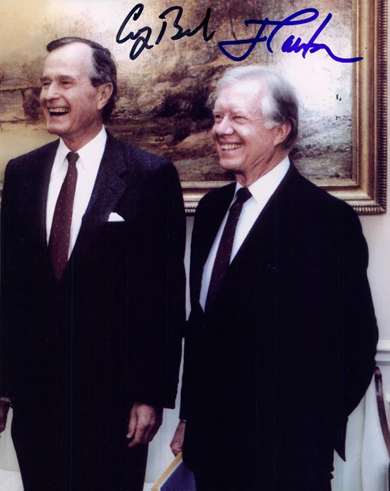 Bush & Carter autograph