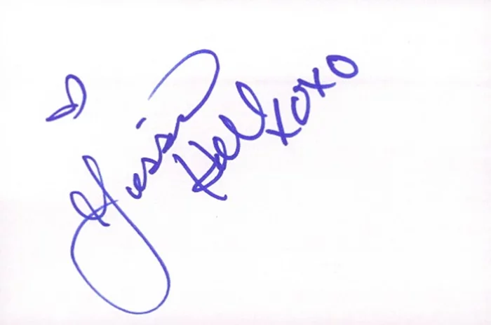 Jessica Hall autograph