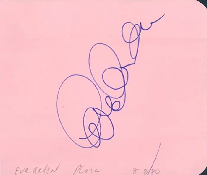 Eve Arden autograph