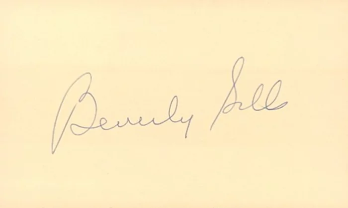 Beverly Sills autograph