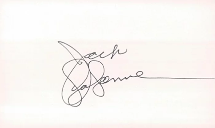 Jack LaLanne autograph